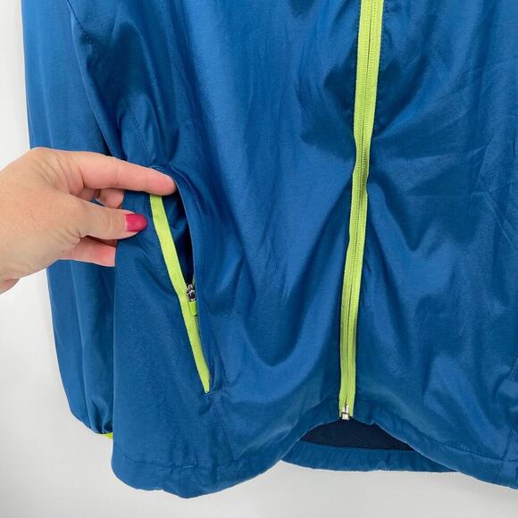 Merrell Windbreaker Jacket Womens Size S Teal Blue SelectDry Hooded Lightweight - Picture 4 of 14